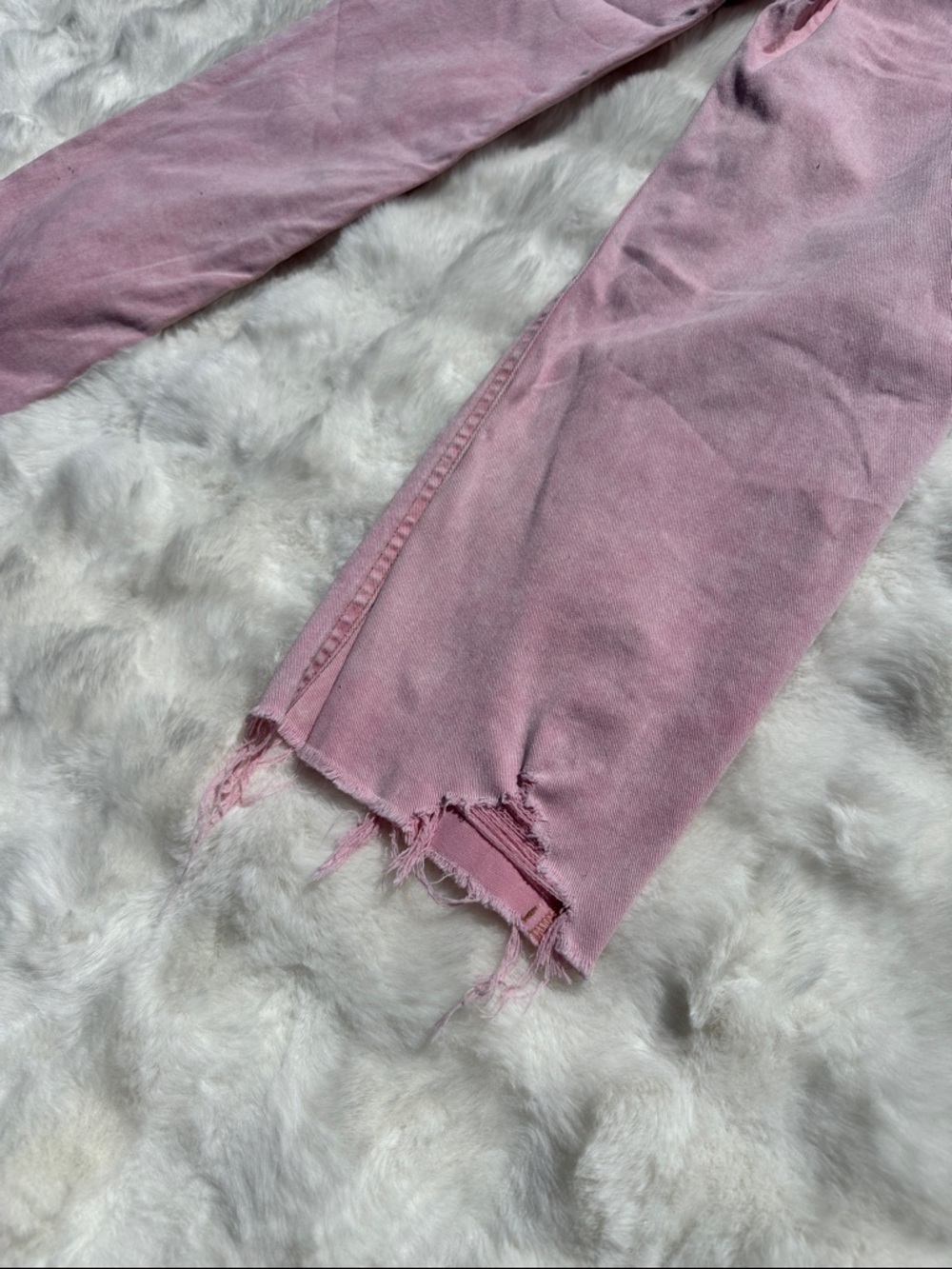 wild fable Light Pink Highest Rise straight Women's Jeans size 2 distressed crop - Picture 11 of 11